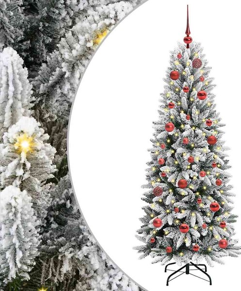 Mű karácsonyfa Fehér 150 cm PVC és műanyag és acél és PE