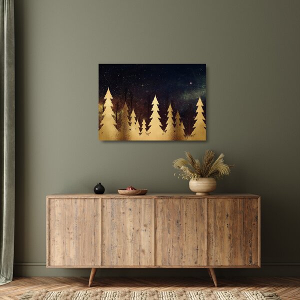 Kép - arany éjszaka (üvegen) (70x50 cm)