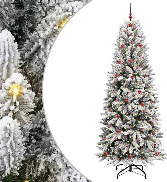 Mű karácsonyfa Fehér 240 cm PVC és műanyag és acél és PE