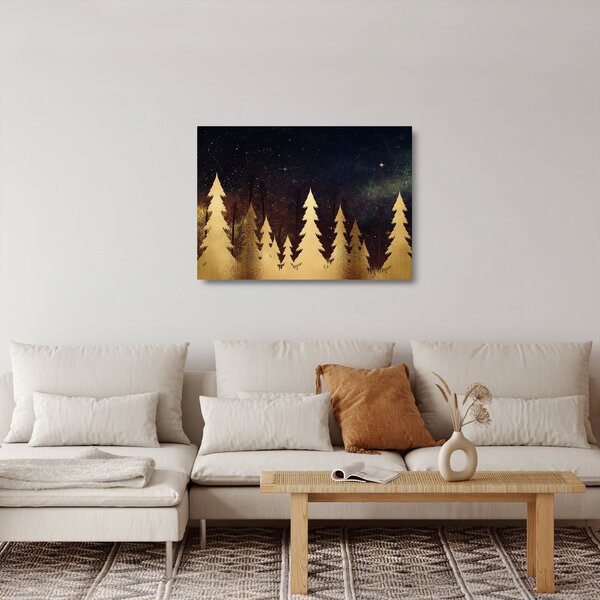 Kép - arany éjszaka (üvegen) (70x50 cm)