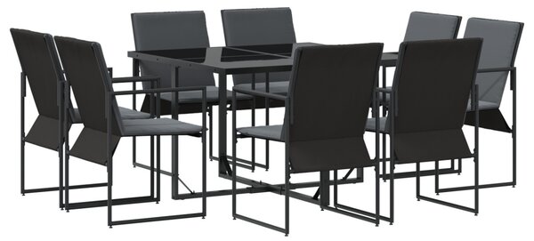 Kert étkező szett 9 pcs Fekete Acél