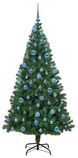 Mű karácsonyfa 300 LED-del Zöld 180 cm PVC és Acél és Műanyag