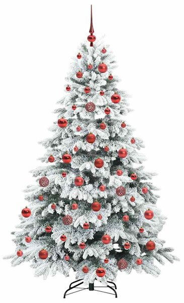 Mű karácsonyfa 300 LED-del állvánnyal Fehér 180 cm PE és PVC