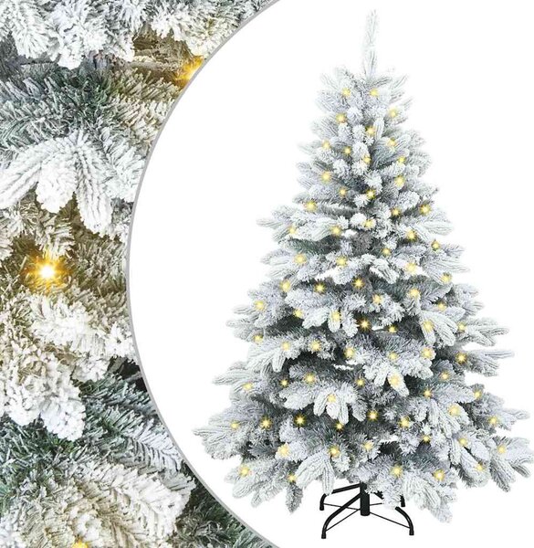 Mű karácsonyfa 150 LED-del állvánnyal Fehér 120 cm PE és PVC