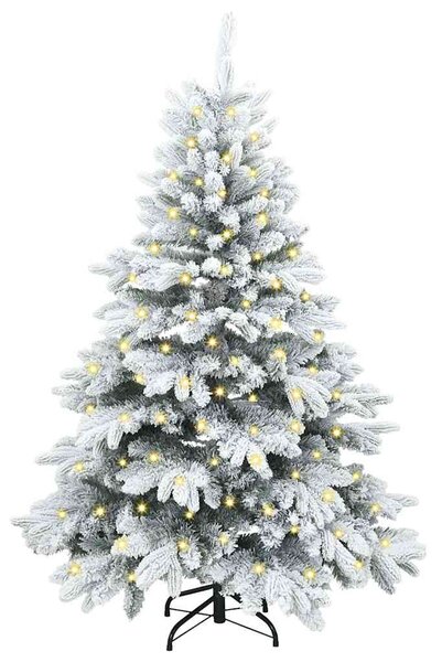 Mű karácsonyfa 150 LED-del állvánnyal Fehér 120 cm PE és PVC