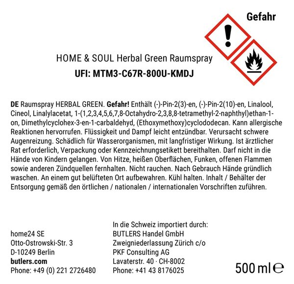 Szobaillatosító spray Herbal Green 500ml