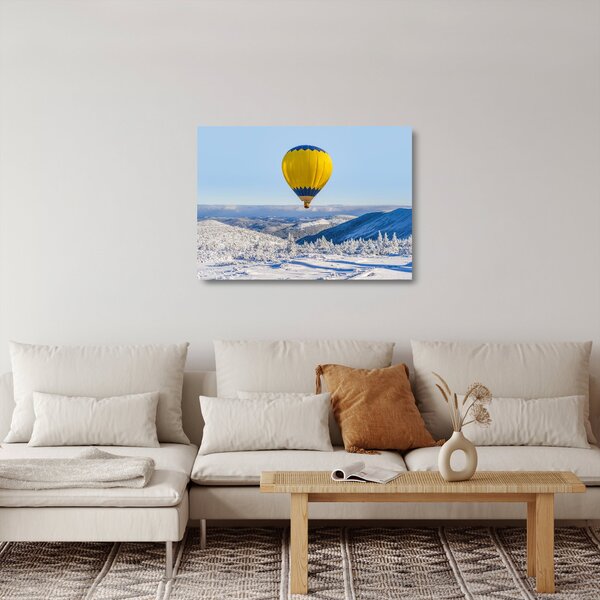 Kép - repülés a téli táj felett (üvegen) (70x50 cm)