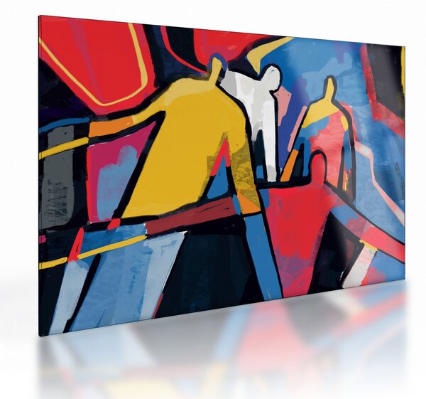 Kép - A férfiak absztrakciója (üvegen) (70x50 cm)