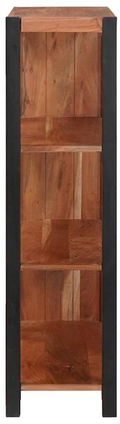 Könyvszekrény Barna, Fekete 80 x 30 x 110 cm Tömör Akácfa