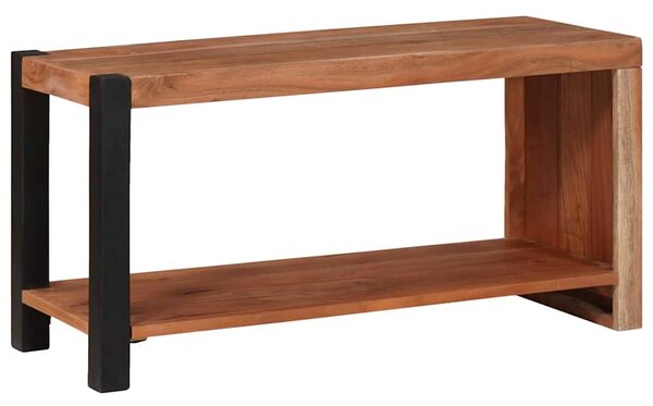 Könyvszekrény Barna, Fekete 80 x 30 x 40 cm Tömör Akácfa