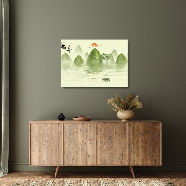 Kép - Zöld-hegyi völgy (üvegen) (70x50 cm)