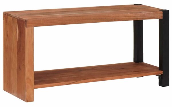 Könyvszekrény Barna, Fekete 80 x 30 x 40 cm Tömör Akácfa