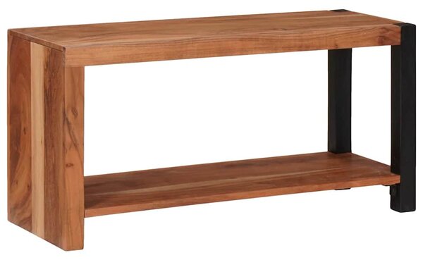 Könyvszekrény Barna, Fekete 80 x 30 x 40 cm Tömör Akácfa