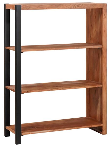 Könyvszekrény Barna, Fekete 80 x 30 x 110 cm Tömör Akácfa