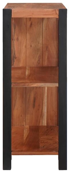 Könyvszekrény Barna, Fekete 80 x 30 x 75 cm Tömör Akácfa