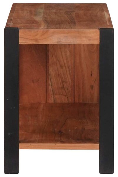 Könyvszekrény Barna, Fekete 80 x 30 x 40 cm Tömör Akácfa