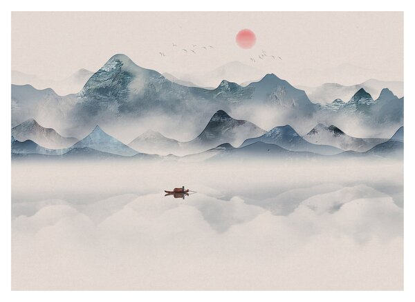 Kép - Kék-hegyi völgy (üvegen) (70x50 cm)