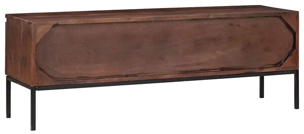 Média tárolószekrények és állványok mézbarna 110 x 30 x 36 cm