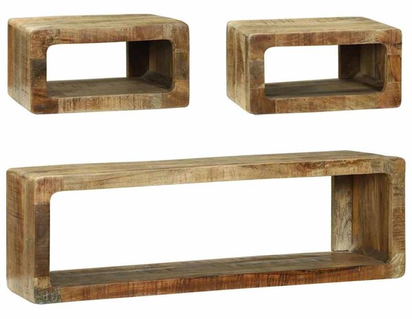 TV szekrény szett 3 pcs Barna 100 x 30 x 32 cm Tömör mangófa