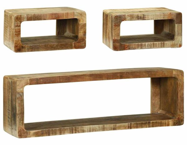 TV szekrény szett 3 pcs Barna 100 x 30 x 32 cm Tömör mangófa