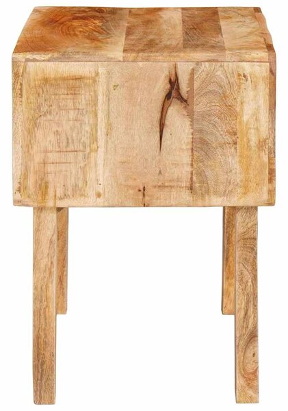 Végasztalok fiókkal ajtóval Barna 40 x 32 x 46 cm tömör mangófa