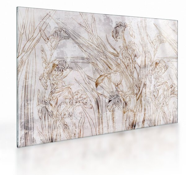 Kép - íriszek (üvegen) (70x50 cm)