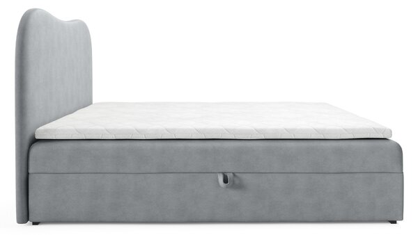 AMBRA LUX kárpitozott boxspring ágy ágyneműtartóval 120x200 - szürke