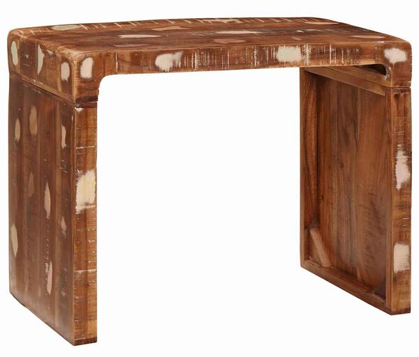 Végasztal 60 x 35 x 45 cm tömör újrahasznosított fa