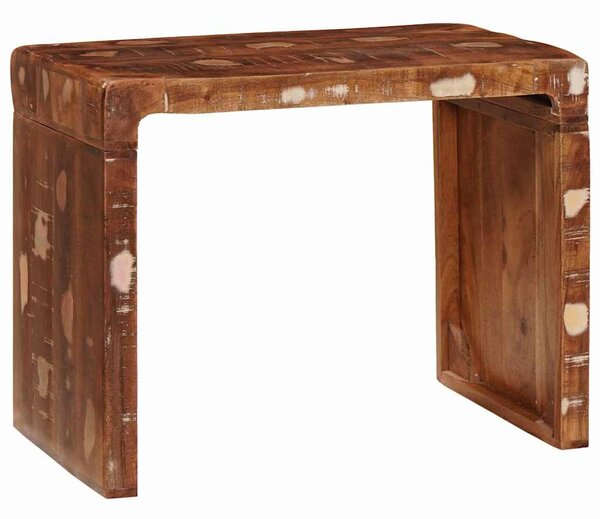 Végasztal 60 x 35 x 45 cm tömör újrahasznosított fa