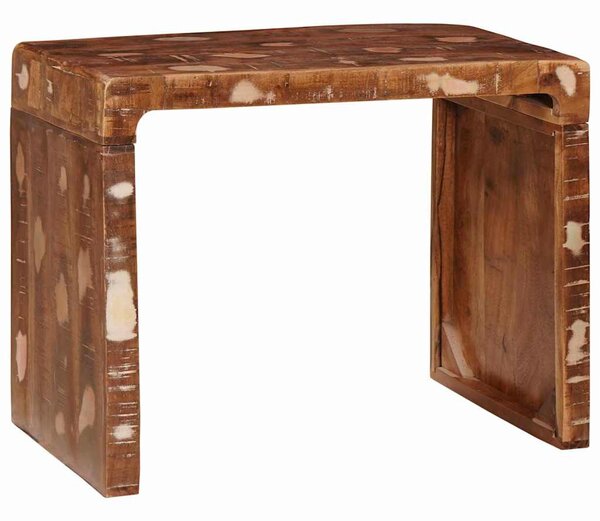 Végasztal 60 x 35 x 45 cm tömör újrahasznosított fa