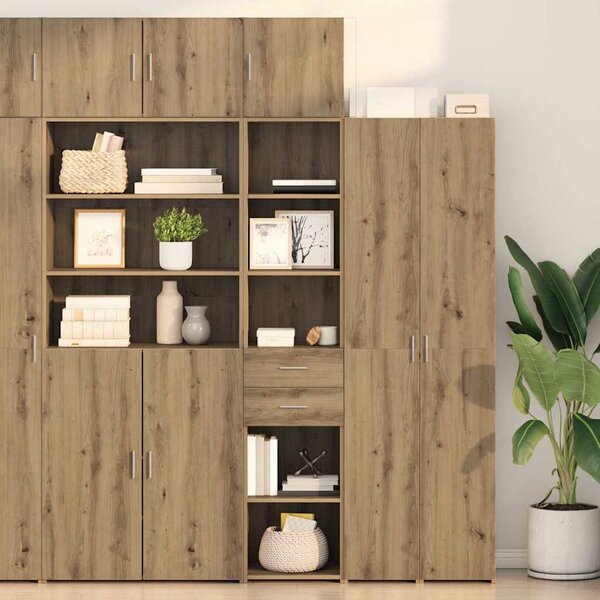 VidaXL Magasfiú fiókkal Artisan tölgy 40 x 42,5 x 185 cm Faanyag