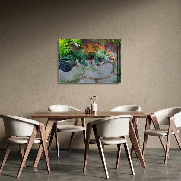 Kép - kaméleon (üvegen) (70x50 cm)