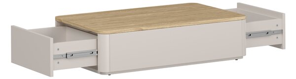 Amilio dohányzóasztal 100 cm fiókos - kasmír / olajozott tölgy