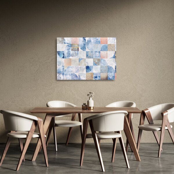 Kép - Geometrikus formák a falon (üvegen) (70x50 cm)
