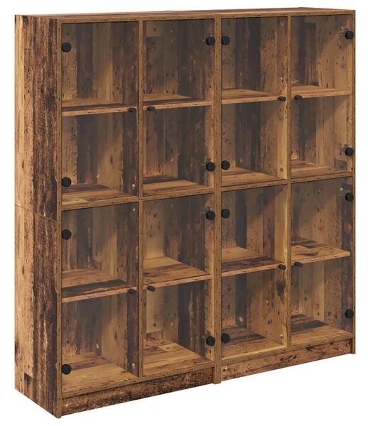 Magasfiú 2 pcs Öreg fa 136 x 37 x 142 cm Faanyag