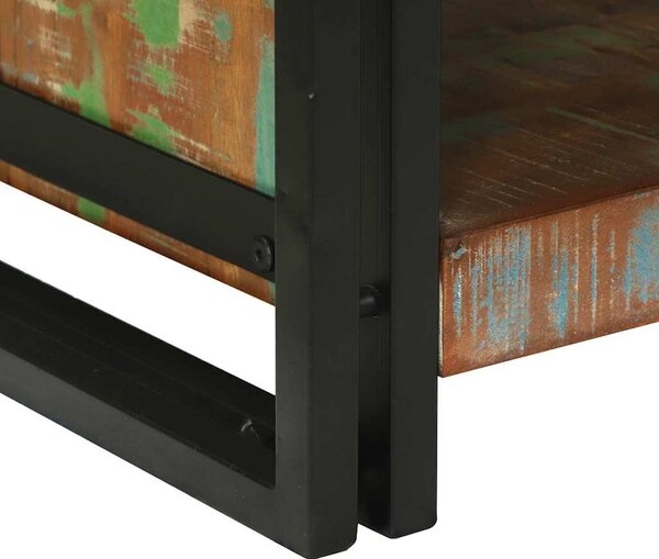 Dohányzóasztal Barna 120 x 50 x 38 cm tömör újrahasznosított fa