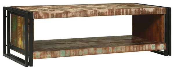 Dohányzóasztal Barna 120 x 50 x 38 cm tömör újrahasznosított fa