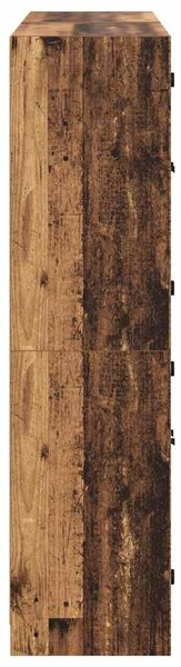 Magasfiú 2 pcs Öreg fa 136 x 37 x 142 cm Faanyag