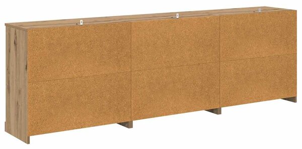Oldalszekrények 3 pcs Antik Fa 210 x 35,5 x 67,5 cm Szerelt Fa