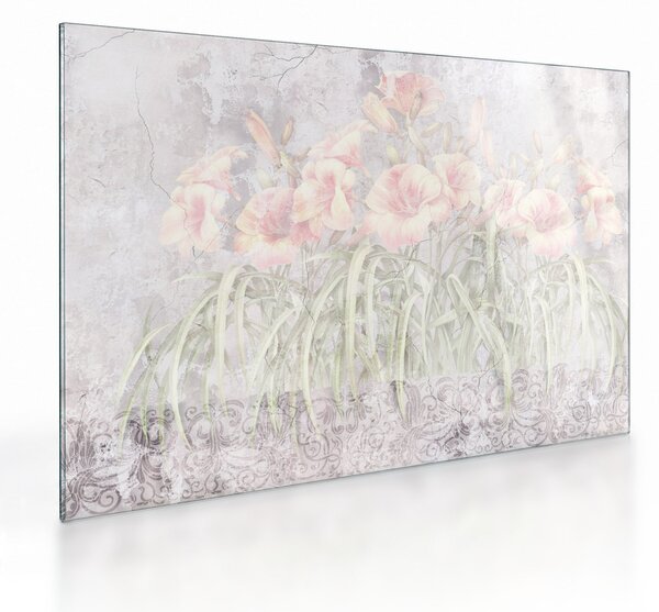Kép - Liliomok freskója (üvegen) (70x50 cm)