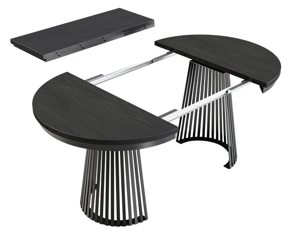 Asztal Stanton 151, 77cm, Fekete