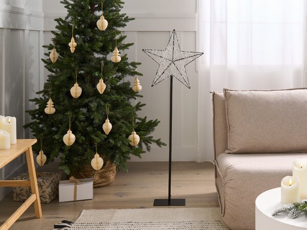Kültéri dekoráció LED SANNAN Csillag 110 cm Fekete