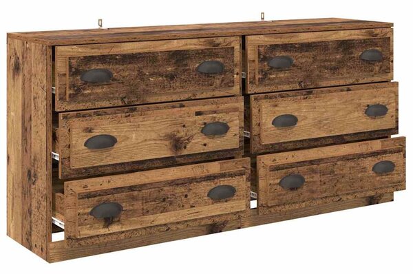 Oldalszekrények 2 pcs Öreg fa 70 x 35,5 x 67,5 cm Faanyag