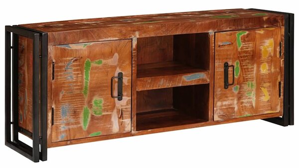 TV szekrény Sokszínű 120 x 30 x 50 cm tömör újrahasznosított fa