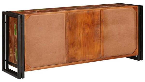 TV szekrény Sokszínű 120 x 30 x 50 cm tömör újrahasznosított fa