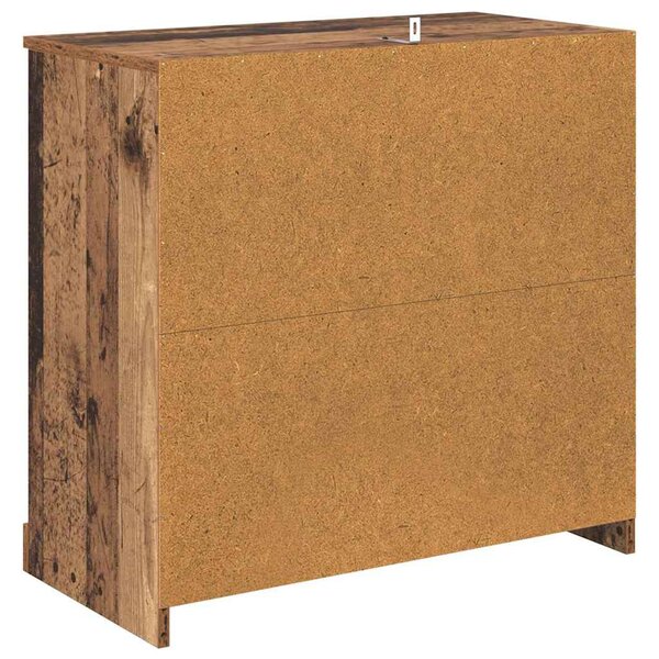 Oldalszekrények 2 pcs Öreg fa 70 x 35,5 x 67,5 cm Faanyag