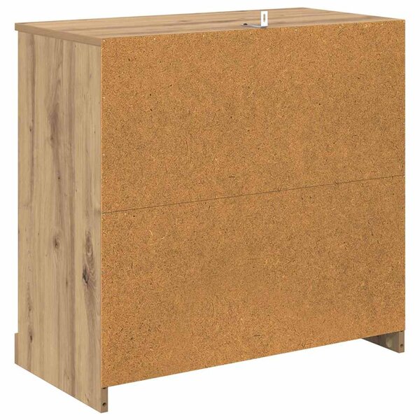 Oldalszekrények 2 pcs Artisan tölgy 70 x 35,5 x 67,5 cm Faanyag