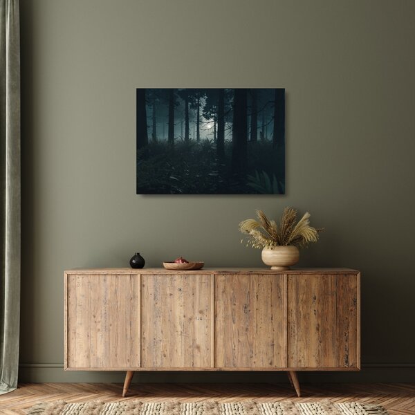 Kép - Páfrányok a holdfényben (üvegen) (70x50 cm)