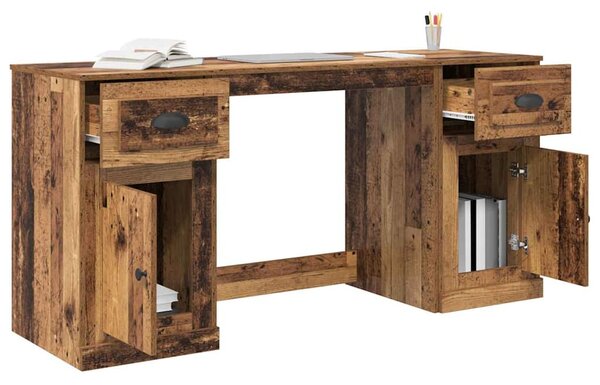 Íróasztal szekrénnyel Öreg fa Szerelt Fa 154,5 x 50 x 75 cm