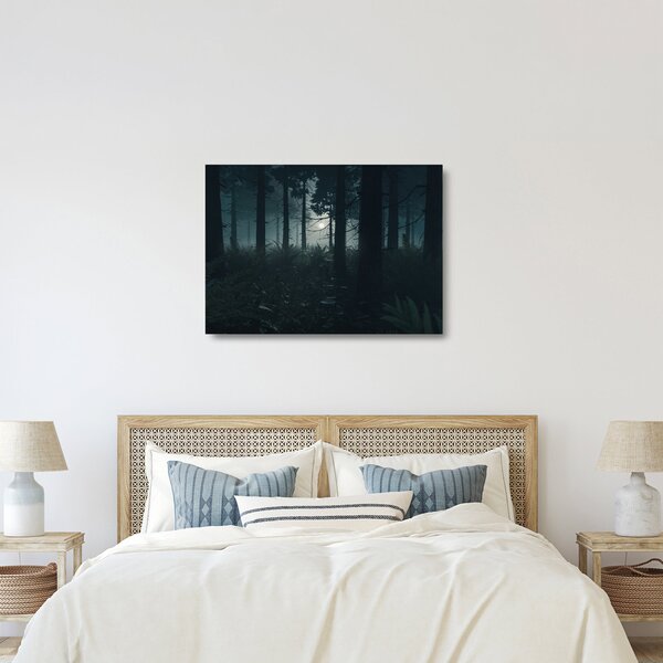 Kép - Páfrányok a holdfényben (üvegen) (70x50 cm)